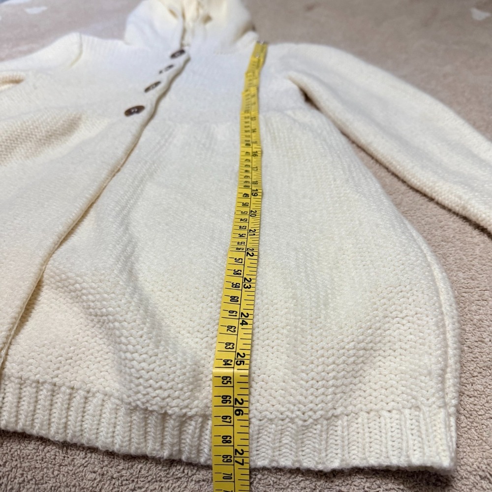 Energie Y2K Women's Sz M Button Front Hooded HighWaist Babydoll Cardigan Sweater - Picture 8 of 12